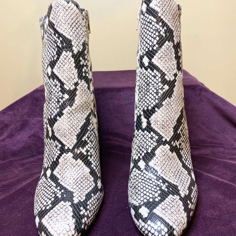 ALDO SNAKE SKIN ANKLE BOOTS